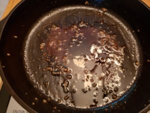 sausage grease in skillet