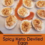 Spicy Keto Deviled Eggs Pinterest pin