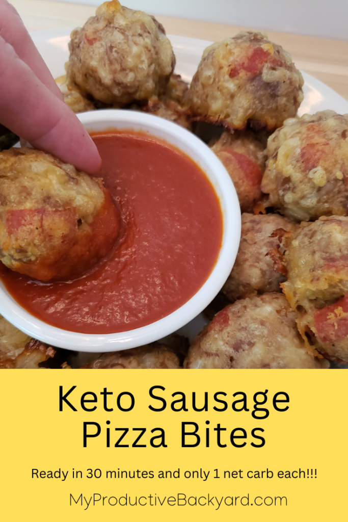 Keto Sausage Pizza Bites Pinterest Pin