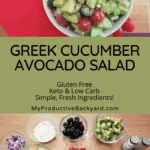 Greek Cucumber Avocado Salad Pinterest Pin