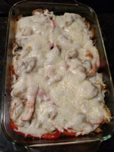 Keto Philly Cheesesteak Casserole cooked