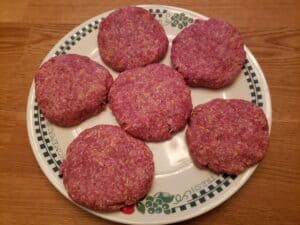 Low Carb BBQ Cheddar Burgers raw