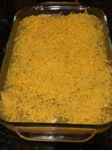 Chicken Enchilada Casserole before being baked