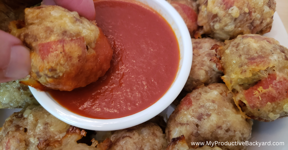 Keto Sausage Pizza Bites – My Productive Yard