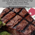 Marinated Steaks Freezer Meal Pinterest pin